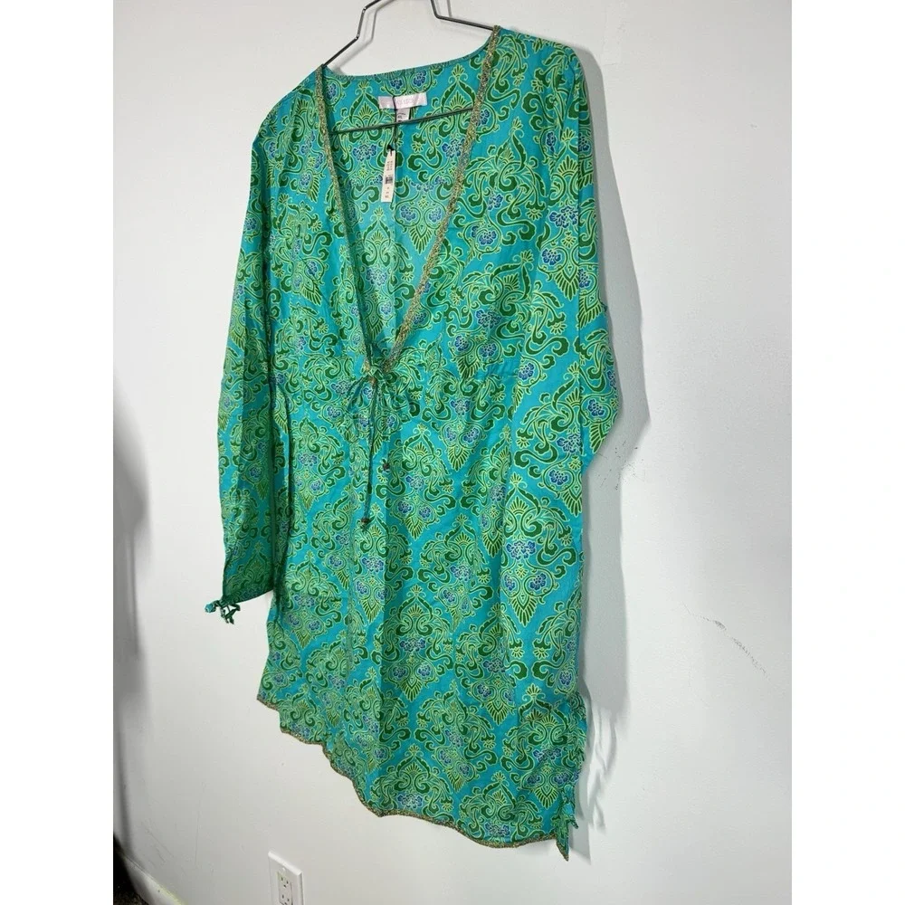 Victoria's Secret Coverup‎ Mini Dress Boho Summer Tropical Beach Resort Size M/L